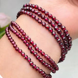 3.5/4mm Garnet Faceted Beads For DIY Jewelry Making