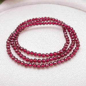 3.5/4mm Garnet Faceted Beads For DIY Jewelry Making