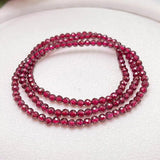 3.5/4mm Garnet Faceted Beads For DIY Jewelry Making
