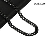 Punk Stainless Steel Chain Necklaces for Men Women Solid Metal Jewelry