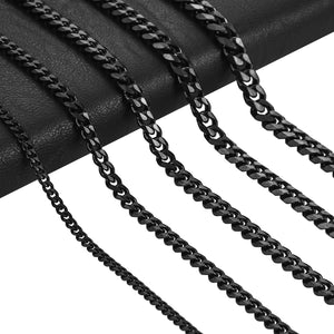 Punk Stainless Steel Chain Necklaces for Men Women Solid Metal Jewelry