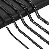 Punk Stainless Steel Chain Necklaces for Men Women Solid Metal Jewelry