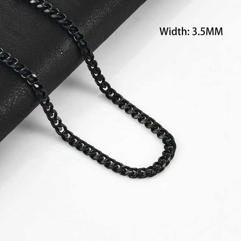 Punk Stainless Steel Chain Necklaces for Men Women Solid Metal Jewelry