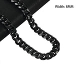 Punk Stainless Steel Chain Necklaces for Men Women Solid Metal Jewelry