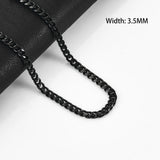 Punk Stainless Steel Chain Necklaces for Men Women Solid Metal Jewelry