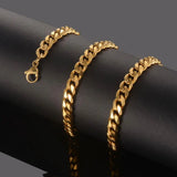 Hot Stainless Steel Necklace Cuban Chain For Men And Women