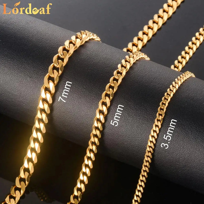 Hot Stainless Steel Necklace Cuban Chain For Men And Women