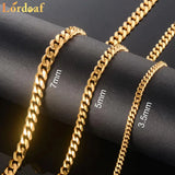 Hot Stainless Steel Necklace Cuban Chain For Men And Women