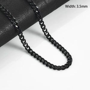 Stainless Steel Cuban Chain Necklace Jewelry Non-fading Chain