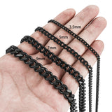 Stainless Steel Cuban Chain Necklace Jewelry Non-fading Chain