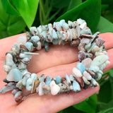 3-5/5-8mm Larimar Gravel Stone Beads for DIY Jewelry Making
