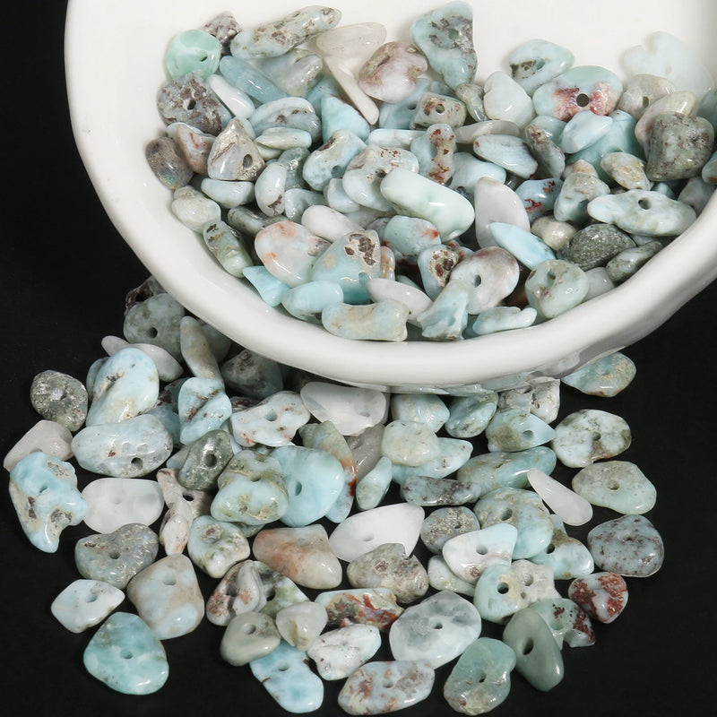3-5/5-8mm Larimar Gravel Stone Beads for DIY Jewelry Making