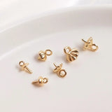 Copper Half Hole Pendant Bead Caps DIY Findings