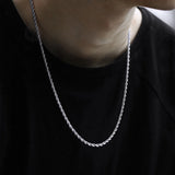 3/5/7mm Stainless Steel Rope Chain Necklace 18-22inch
