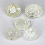 3.53ct Yellow Sapphire Oval Cut 6.1x4.9mm 5 Pieces