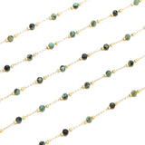 Assorted Gemstone Beads with Stainless Steel Chain for DIY Jewelry Making