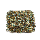 Assorted Gemstone Beads with Stainless Steel Chain for DIY Jewelry Making