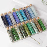 Mini Natural Crystal Quartz Stone Gravel in Glass Bottle Reiki Healing Gift