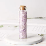 Mini Natural Crystal Quartz Stone Gravel in Glass Bottle Reiki Healing Gift