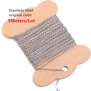 16.4ft Stainless Steel Chain Necklace Extender for Jewelry Making