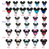 Silicone Beads Clips Cartoon Mickey Minnie BPA-Free