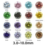 3.5mm~10.0mm Round CZ Bead Zircon Stone AAAAA High Quality Various Colours
