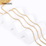 14K Plated Brass Cross Link Chains for Jewelry Making