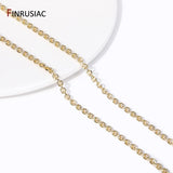 14K Plated Brass Cross Link Chains for Jewelry Making