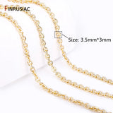 14K Plated Brass Cross Link Chains for Jewelry Making