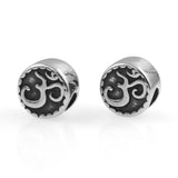OM YOGA Stainless Steel Beads Spacer Charms for DIY Jewelry