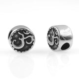 OM YOGA Stainless Steel Beads Spacer Charms for DIY Jewelry