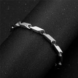 Irregular Geometry Stainless Steel Chain Bracelet for Men Women