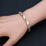 Irregular Geometry Stainless Steel Chain Bracelet for Men Women
