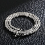 Stainless Steel Snake Chain Necklace 15-37"