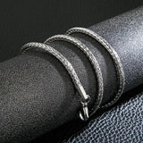 Stainless Steel Snake Chain Necklace 15-37"