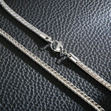Stainless Steel Snake Chain Necklace 15-37"