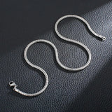 Stainless Steel Snake Chain Necklace 15-37"