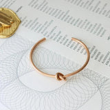 3.5mm Open Knot Cuff Bangle Bracelet For Women Jewelry