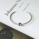 3.5mm Open Knot Cuff Bangle Bracelet For Women Jewelry