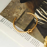 3.5mm Open Knot Cuff Bangle Bracelet For Women Jewelry