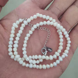Freshwater Pearl Choker 925 Sterling Silver Necklace Baroque Natural Beads NK120