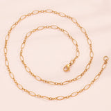 316L Stainless Steel Chain Necklace Silver Choker Jewelry for Women Men