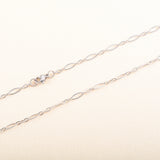 Embossed Oval O Chain Necklace Stainless Steel Jewelry