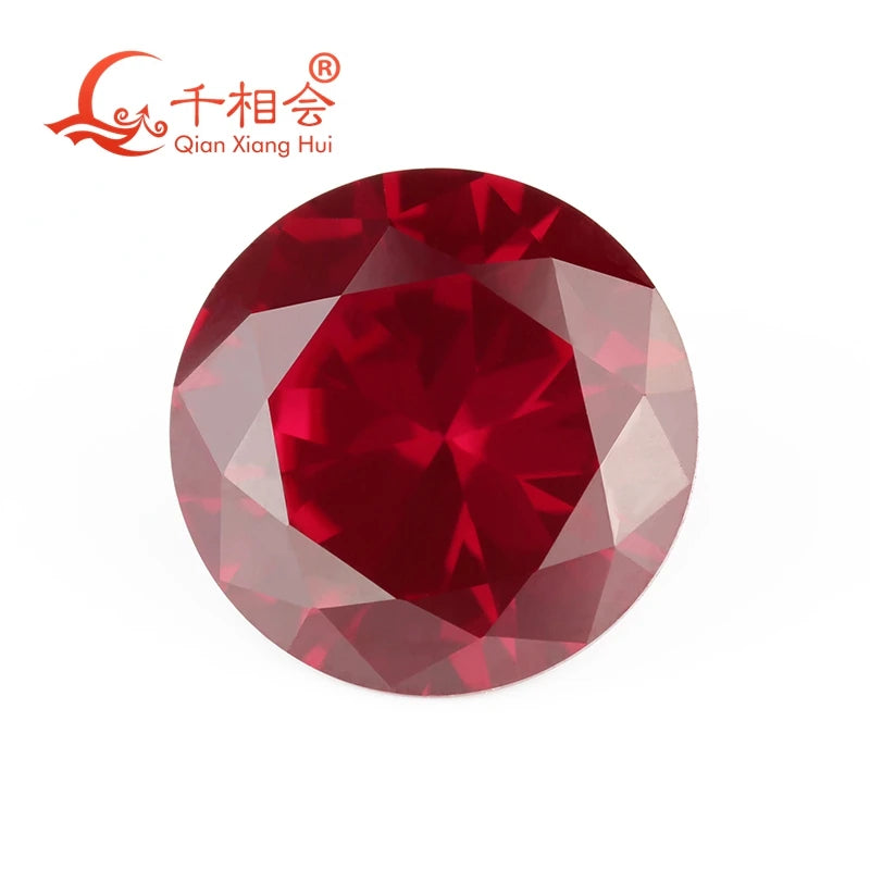 5# Red Artificial Ruby Corundum Loose Gemstone