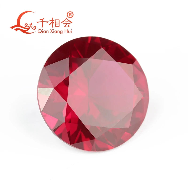 5# Red Artificial Ruby Corundum Loose Gemstone