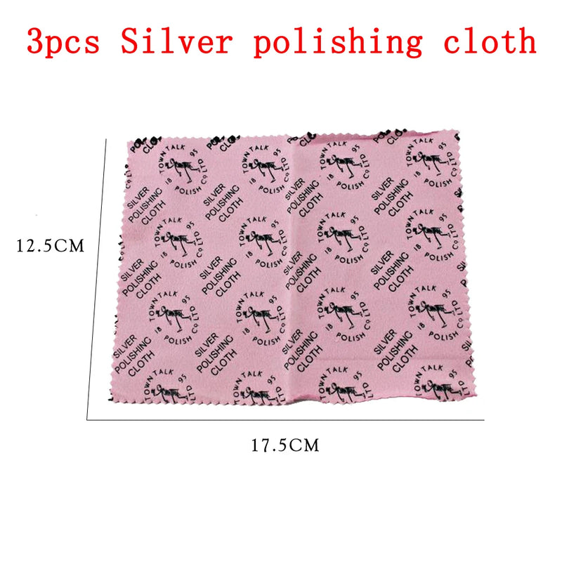 Silver Jewelry Cleaning Cloth Soft Wipe for Upkeep - 3-5pcs