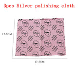 Silver Jewelry Cleaning Cloth Soft Wipe for Upkeep - 3-5pcs