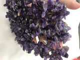 Amethysts Colour Wand Worry Stone Beads Strand 15 inches