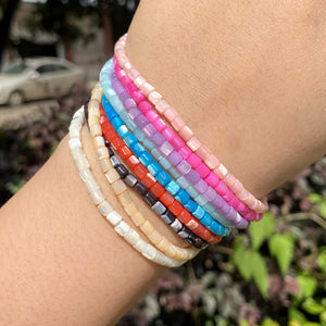 110pcs Colorful Shell Beads DIY Necklace Bracelet Accessory