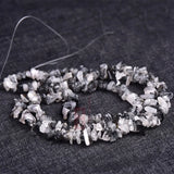 Rutilated Quartzs Beads Freeform Chips Stone Beads 32'' DIY Beads Trinket